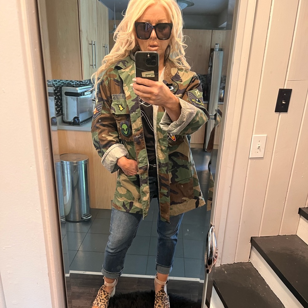 Airforce Diy Patch Camo Jacket. Space Jacket - image 1